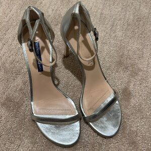 Silver Stuart Weitzman heels - 6.5